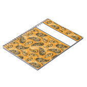 herfst oranje paisley notitieboek (Linkerzijde)