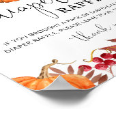 Herfst oranje pompoen, diapluibord poster (Hoek)