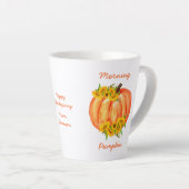 Herfst Oranje pompoen Thanksgiving Friendsgiving Latte Mok (Rechterhoek)