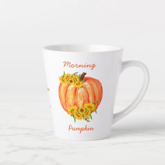 Herfst Oranje pompoen Thanksgiving Friendsgiving Latte Mok (Rechts)