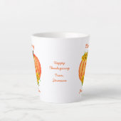 Herfst Oranje pompoen Thanksgiving Friendsgiving Latte Mok (Voorkant)