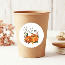 Herfst Oranje pompoenen Leaf Gather Thanksgiving