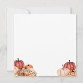 Herfst Oranje Pompoenmelk Fles Baby Strooi Kaart (Achterkant)