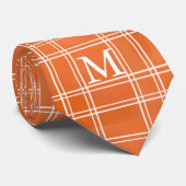 Herfst Oranje Pset Monogrammed Stropdas (Opgerold)