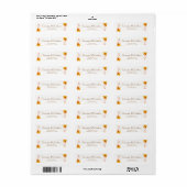 Herfst Oranje Rode Bladeren Retouradres Etiket (Full Sheet)