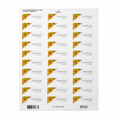 Herfst Oranje Rode Bladeren Retouradres Label (Full Sheet)
