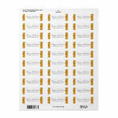 Herfst Oranje Rode Bladeren Retouradres Label (Full Sheet)