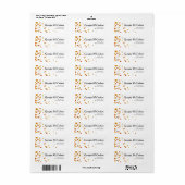Herfst Oranje Rode Bladeren Retouradres Label (Full Sheet)