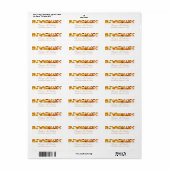 Herfst Oranje Rode Bladeren Retouradres Label (Full Sheet)