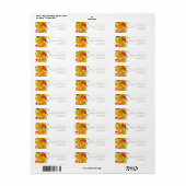 Herfst Oranje Rode Bladeren Retouradres Label (Full Sheet)