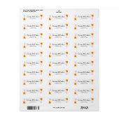 Herfst Oranje Rode Bladeren Retouradres Label (Full Sheet)