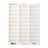 Herfst Oranje Rode Bladeren Retouradres Label (Full Sheet)