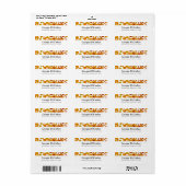 Herfst Oranje Rode Bladeren Retouradreslabel Etiket (Full Sheet)