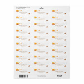 Herfst Oranje rode bladeren Terug-adreslabel Etiket (Full Sheet)