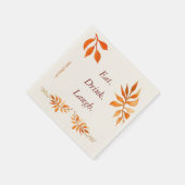 Herfst oranje roest bladeren eten drink lachfeest servetten (Hoek)