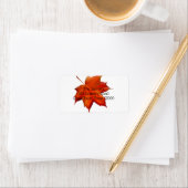 Herfst Oranje Thanksgiving Leaf Persoonlijk adres Etiket (Insitu)
