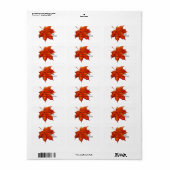Herfst Oranje Thanksgiving Leaf Persoonlijk adres Etiket (Full Sheet)