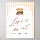 Herfst Oranje Vers Van De Markt Liefde Is Zoet Poster (Voorkant)
