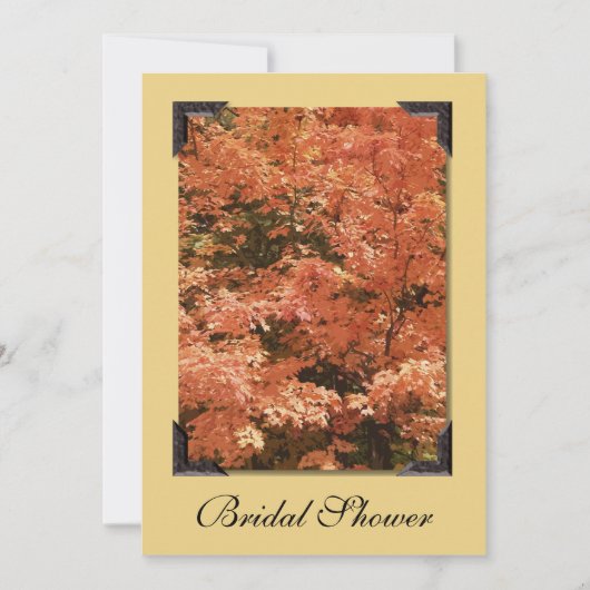 Herfst Oranje Vrijgezellenfeest Kaart (Voorkant)