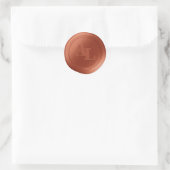 Herfst Oranje Wax Seal Monogram Bruiloft Stickers (Tas)