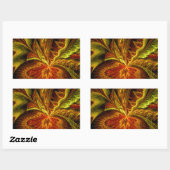 Herfst Orchidee Abstracte Fractal Art Rechthoekige Sticker (Vel)