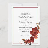 Herfst Orchidee Romance Herfst Wedding Invitation Kaart (Voorkant)