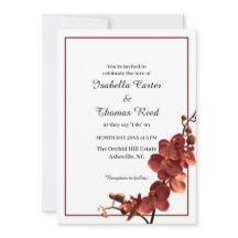 Herfst Orchidee Romance Herfst Wedding Invitation