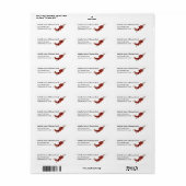 Herfst Orchidee Romantisch Trouw Retouradres Label (Full Sheet)