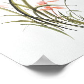 Herfst Orchidee Watercolor Kunst Poster (Hoek)