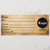 Herfst Oude Vintage Middeleeuwse Cadeaubon Save The Date (Achterkant)