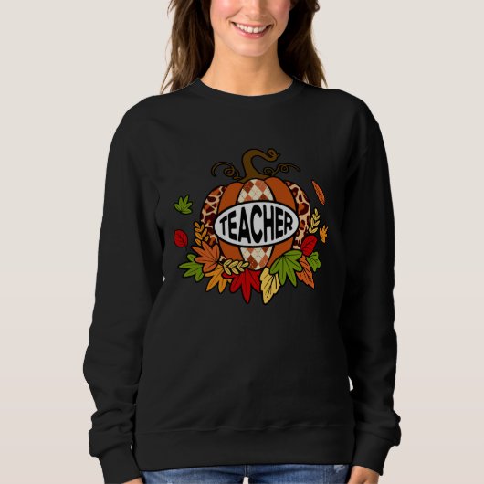 Herfst outfit leraar dankbaar gezegend trui (Voorkant)