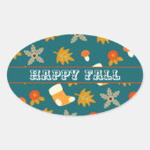 Herfst Ovale Sticker (Voorkant)