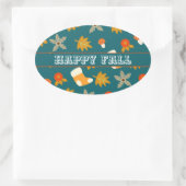 Herfst Ovale Sticker (Tas)