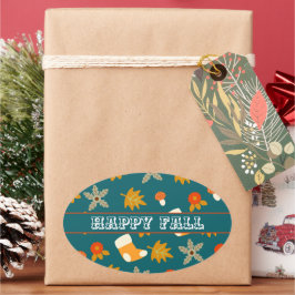 Herfst Ovale Sticker