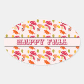 Herfst Ovale Sticker (Voorkant)