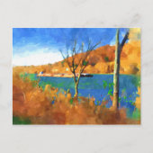 Herfst over de Ohio-waterverf Briefkaart (Voorkant)