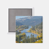 Herfst over de rivier de Clearwater Idaho Magneet (Voorkant / Achterkant)