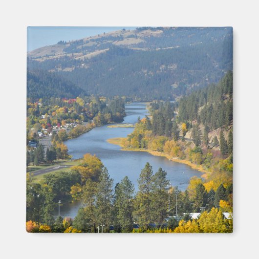 Herfst over de rivier de Clearwater Idaho Magneet (Voorkant)