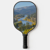 Herfst over de rivier de Clearwater Idaho Pickleball Paddle (Voorkant)