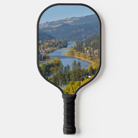 Herfst over de rivier de Clearwater Idaho Pickleball Paddle (Voorkant)