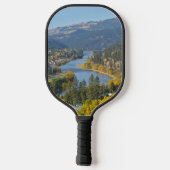 Herfst over de rivier de Clearwater Idaho Pickleball Paddle (Achterkant)