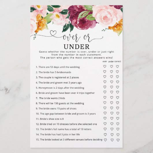 Herfst over of onder vrijgezellenfeest spel (Voorkant)