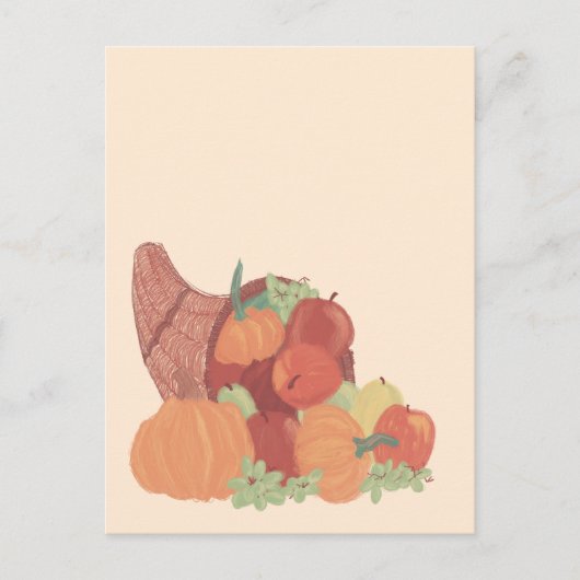 Herfst overvloed briefkaart (Voorkant)