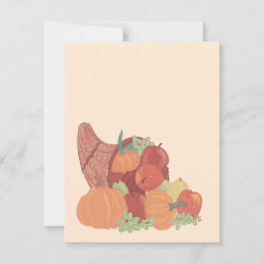 Herfst Overvloed Feestdagenkaart (Voorkant)