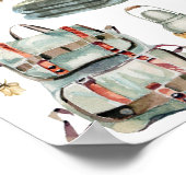 Herfst Overvloed | Rustieke Waterverf Illustraties Poster (Hoek)