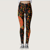 Herfst Owl Autumn verliest  zwart Leggings (Voorkant)