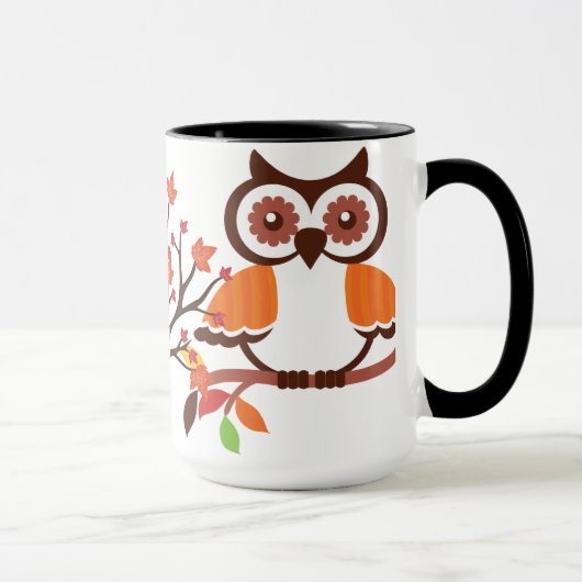 Herfst Owl Coffee mok (Rechts)