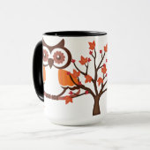 Herfst Owl Coffee mok (Voorkant links)