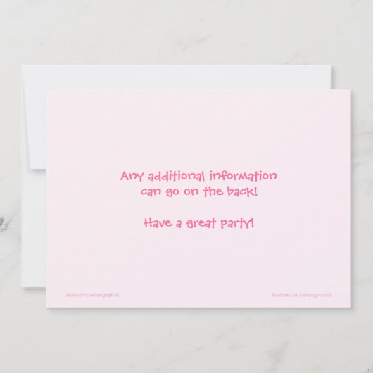 Herfst Owl op uitnodiging van Fence Pink Birthday (Achterkant)