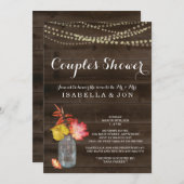 Herfst paar Douche Uitnodiging, Bruids bruiloft Ba Kaart (Voorkant / Achterkant)